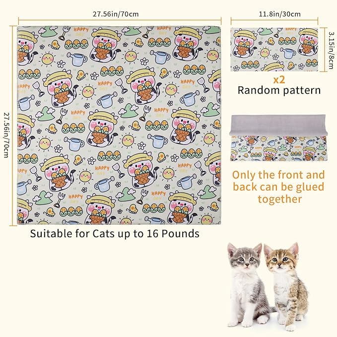 Cat Wrap for Grooming,Cat Wrap for Cutting Nails,Self-Adherent Soft Cat Blanket,Restrain the Cat to Keep Calm,Anti-Bite, Anti-Scratch, Wrap anti-Escape Grooming Bags for Cats ( within 16lbs)