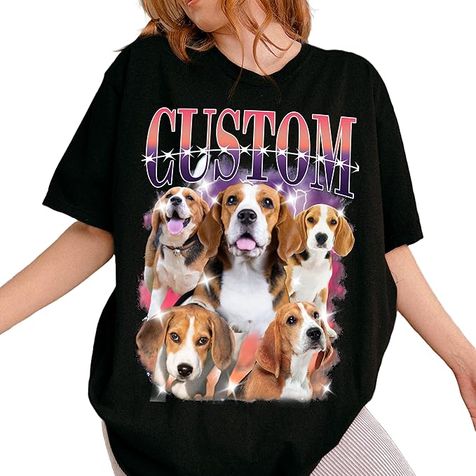 Custom Dog Mom Shirt for Women Pet Ears Sweatshirt with Name Unique Puppy Line Art Cute Dad Hoodie for DogDad Owner Lover