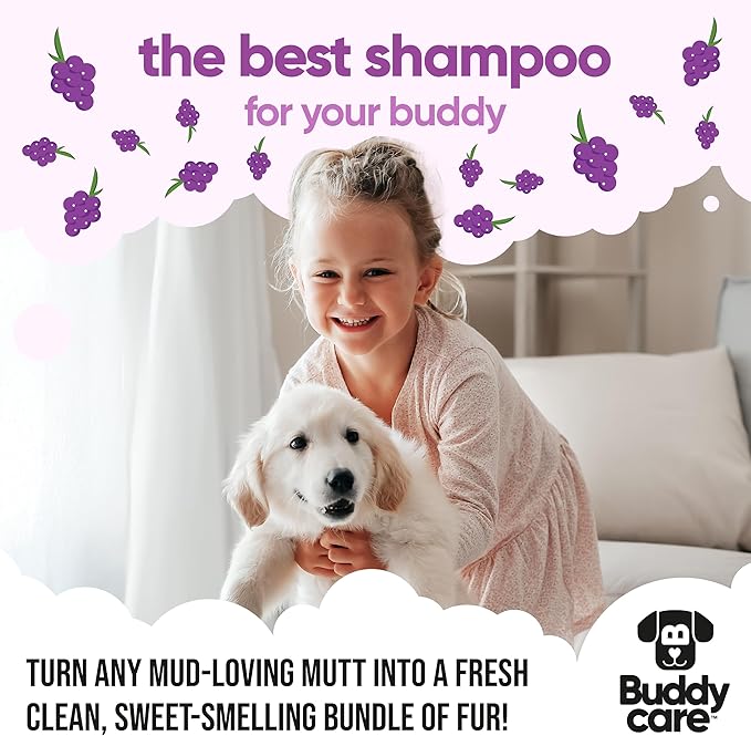 Grape Dog Shampoo by Buddycare | with Aloe Vera and Pro Vitamin B5 (50.72oz)