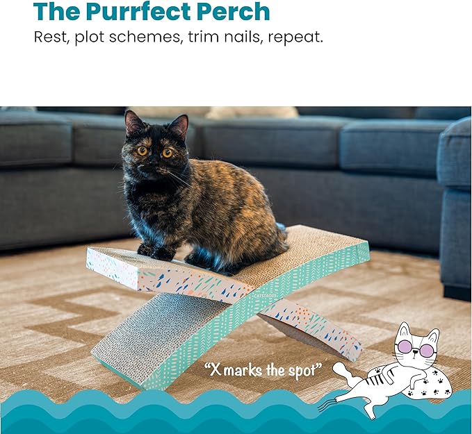 Catstages Easy Life Hammock Cat Lounger & Scratcher – Elevated Scratcher & Resting Spot for Cats, Comfortable & Multifunctional Design