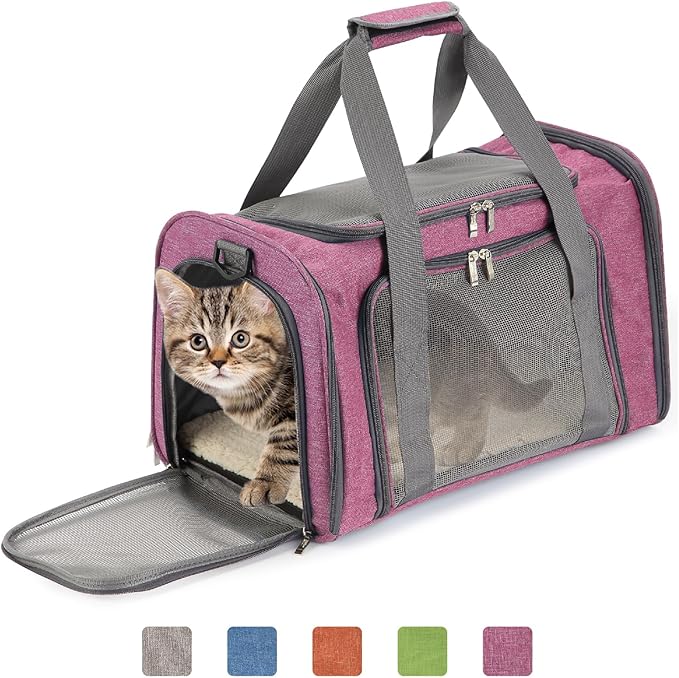 Mr. Pen- Pet Carrier, Pink, Soft-Sided Cat & Dog Carrier, Bag for Travel