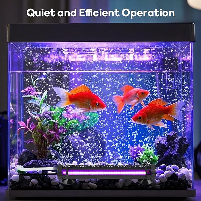 Submersible Bubble Aquarium Light:RGB Aquarium Light with Remote Control Oxygenator for Saltwater Coral Growth - 9 Inch Waterproof Fish Tank Light Designed for Aquarium Breeders