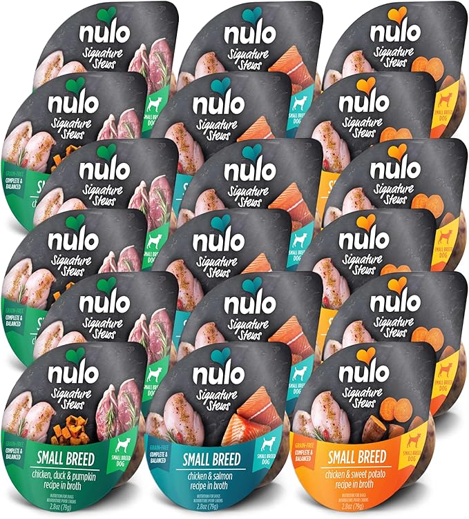 Nulo Signature Stews Variety Pack: Small Breed Wet Dog Food, 2.8 oz, Pack of 12
