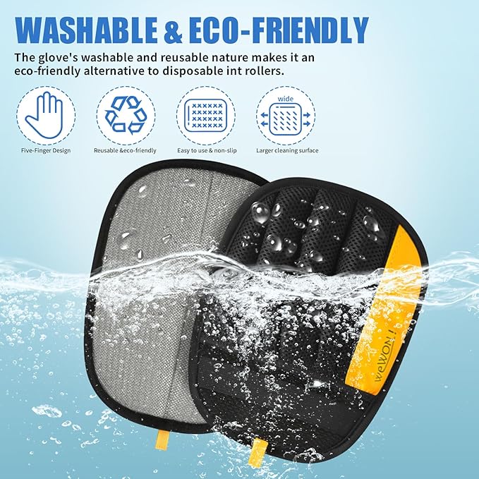 Pet Hair Removal Glove for Cats & Dogs,Newly Upgraded Reusable Electrostatic Pet Hair Removal Tool, Pet Hair Remover,Grooming & Cleaning Tool for Couch, Furniture, Clothing, Carpet, Car Seat