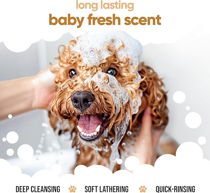 Oatmeal Dog Shampoo for Smelly Dogs (16.90oz) - Hypoallergenic & Itch Relief Formula, Gentle on Sensitive Skin, Includes Dog Shampoo and Conditioner - Essential Dog Grooming Supplies