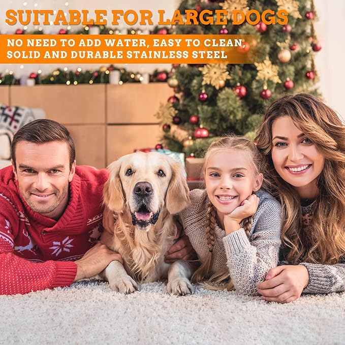 Stainless Steel Large Dog Bowl Set of 2, with 176 oz (24cup) High Capacity Metal Dog Food Bowls,Desirable Water and Food Bowls for Large, X-Large, and Giant Dogs,Heavy Duty, BPA-Free