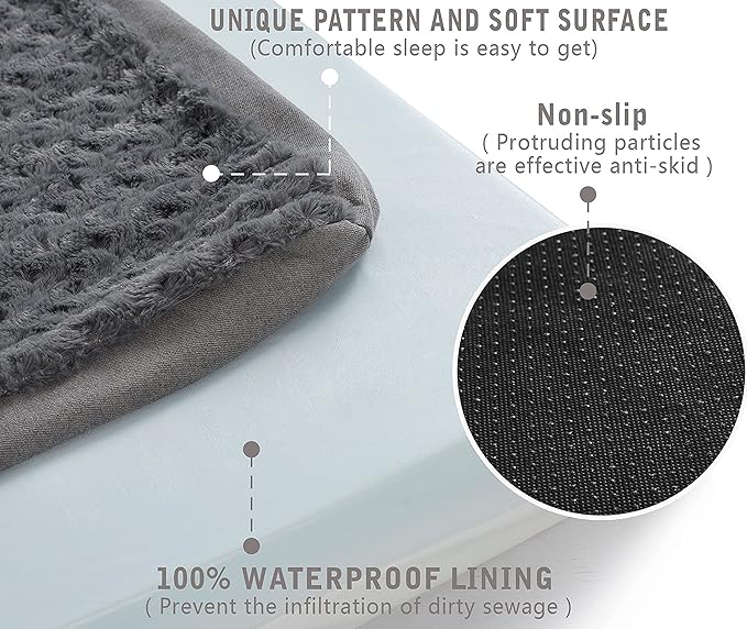 Orthopedic Memory Foam Dog Bed, Cooling Dog Beds for Extra Large Dogs -Waterproof Pet Bed for Crate with Removable Washable Cover, Ideal for Arthritic Dogs, XL(41inch,90Lbs)