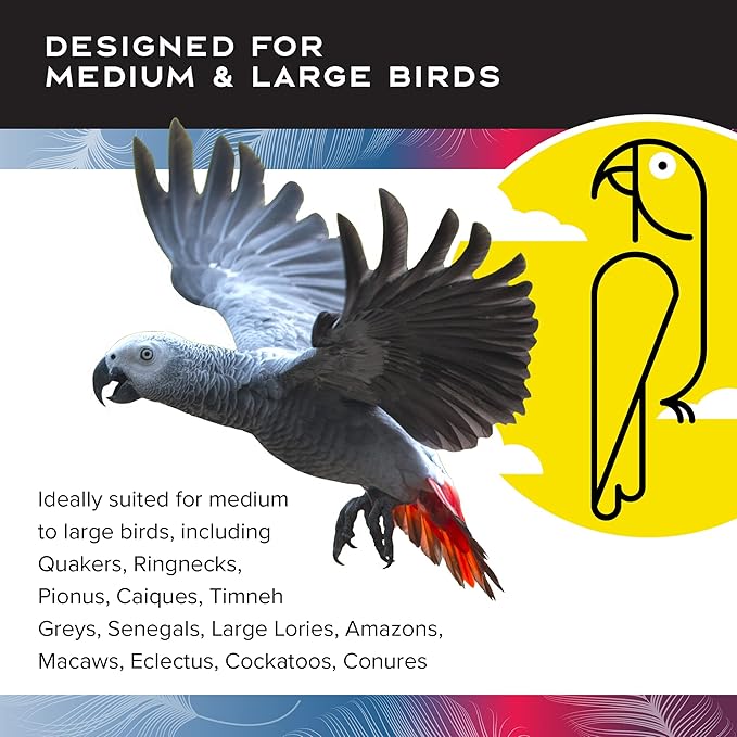 Paradise Knots &Blocks Chewing Toy, Colorful & Entertaining, Keeps Birdy Happy, Large, 16” x 6” x 6” inches