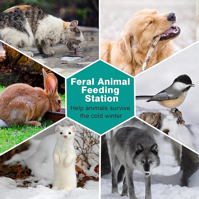 Heated Water Bowl for Chicken, Large Capacity 125OZ Poultry Water Heater for Hens Turkey Goose Duck Pigeon Poultry Birds Drinker in Winter, Chicken Coop Accessories No More Frozen Food Water