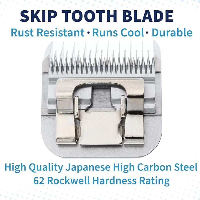 Detachable A Series 7 Skip Tooth Blade Dog Grooming Cuts Length 1/8" - 3.2mm Japanese High Carbon Steel 7 Dog Grooming Blade Supplies | Detachable Blade Clippers (Compatible A5 Series(B7)