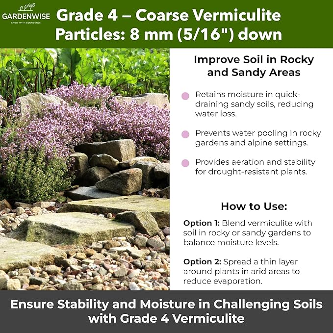 Organic Coarse Vermiculite for Indoor Gardening Plants and Mushrooms – Enhances Soil Aeration, Seed Germination, Rooting Cuttings – Small Packages and Bulk (Vermiculite Grade 4 – Coarse, 1 qt)