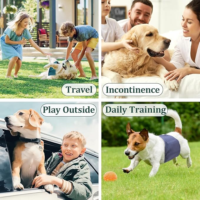 Reusable Dog Diapers Male, Premium Washable Belly Bands for Male Dogs XXL, Pack of 5, High Absorbing Male Dog Wraps for Doggie & Puppy in Incontinence or Excitable Urination and Training(XXL)