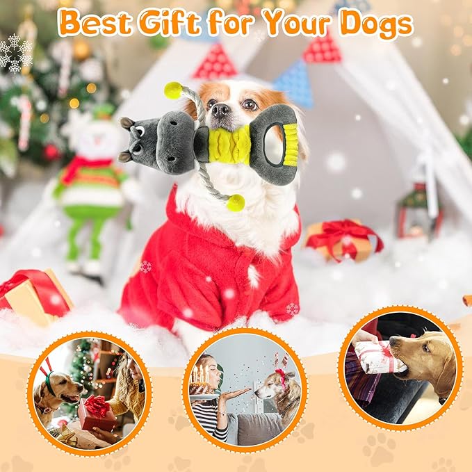 Large Squeaky Plush Dog Toys for Small, Medium, and Large Dogs Daily Companionship, Training, Tug of War Puppy Toys to Keep Them Busy