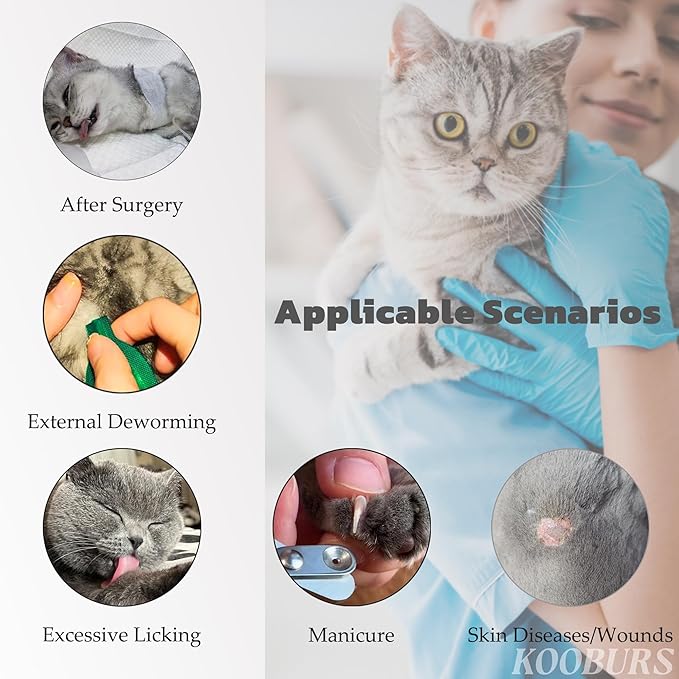 Cat Cone Collar Soft, Adjustable Kitten Cone After Surgery, Waterproof Recovery E Collar for Pet to Stop Licking(Purple Flower, Medium)