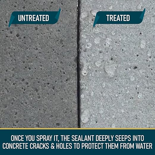 NOON's UP Super Mica-Seal Waterproof Spray | Greatly Penetrating Concrete Sealer Outdoor Waterproof Sealant | Bird Bath Sealant & Outdoor Cement Sealer | Concrete Sealer Spray (16.90 Fl Oz.)