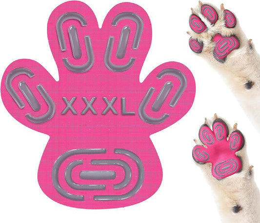 Non-Slip Dog Paw Protector Pads for Senior Dogs, Dog Paw Adhesive Pads on Hardwood Floor,Pets Essentials with Strong Traction,Pink,12 Sets 48 pc XXXL