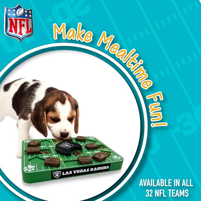 Pets First NFL LAS Vegas Raiders Puzzle Toy, Puzzle Treat Dog Toy, Interactive Dog Treat Toy, Dog Puzzle