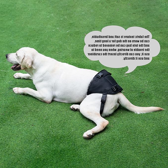 Dog Lift Harness for Dogs with Disabled Arthritis and Weak Back Legs, humanized Design with Comfortable Materials, Adjustable Back Legs and Straps, Suitable for Helping Dogs to Recover and Walk. (S)