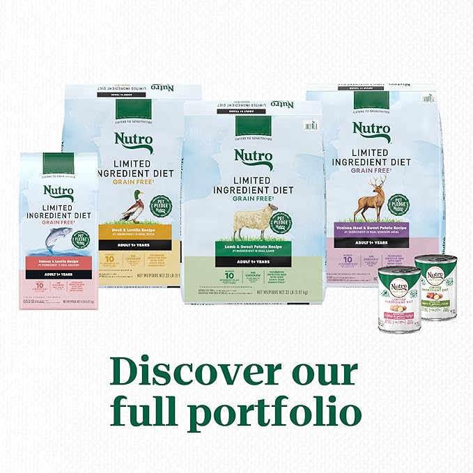 Nutro Limited Ingredient Diet Adult Dry Dog Food, Salmon & Lentils Recipe, 4 lbs.