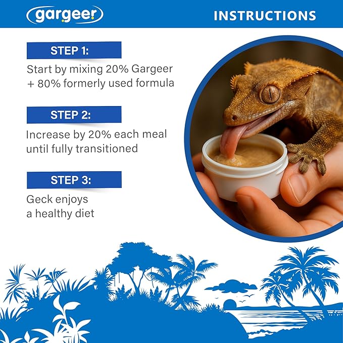 'Picky Geck' Caledonian Breeze - Premium Crested Gecko Food | Tropical Fruit Formula for Digestion & Eye Support | No Fillers - Only Premium Ingredients | 2oz | Made in USA. Enjoy !