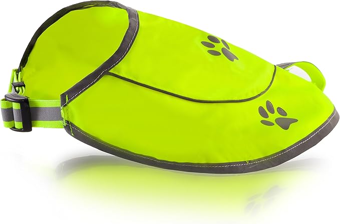 Dog Reflective Vest - Comfortable Jacket Safety Hunting, High Visibility for Dogs with Elastic Straps and Clasp Closure- Yellow, X-Large