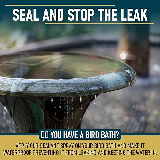 NOON's UP Super Mica-Seal Waterproof Spray | Greatly Penetrating Concrete Sealer Outdoor Waterproof Sealant | Bird Bath Sealant & Outdoor Cement Sealer | Concrete Sealer Spray (16.90 Fl Oz.)