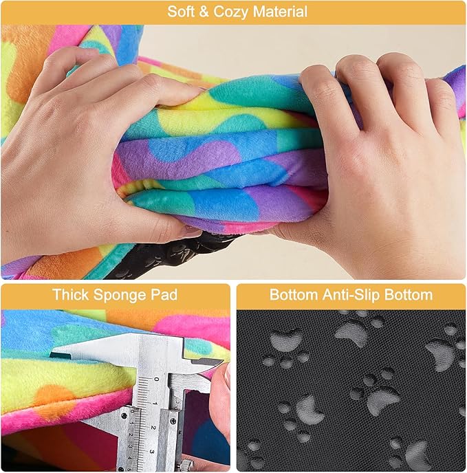 Unicorn Catcher Guinea Pig Hideout - Large Cozy Bed, Warm House, Washable Tunnel Accessories for Small Pets: Hamster, Chinchilla, Bunny