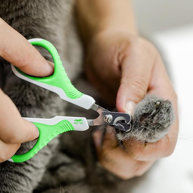 Mr. Pen Cat Nail Trimmer, Spring Green & White, Cat & Dog Nail Clipper