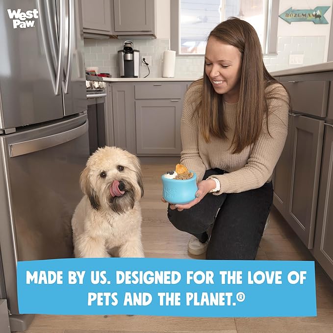 WEST PAW Zogoflex Limited Edition Toppl Treat Dispensing Dog Toy Puzzle – Interactive Chew Toys for Dogs – Dog Toy for Moderate Chewers, Fetch, Catch – Holds Kibble, Treats, X-Large 4.75", Mint