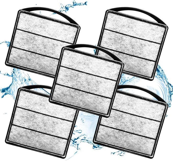 Turtle Tank Filter Aquarium Filter Power Adjustable 10-40 Gal. 222 GPH Small Internal Filter 3-Stage Waterfall Bio-Filtration Low Water Level for Freshwater Saltwater Fish Tank Reptile Shrimp Frog