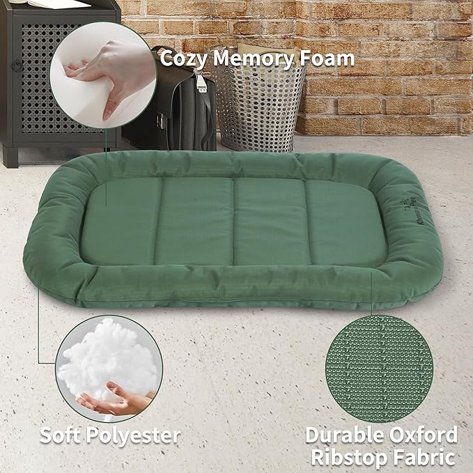 KHONSU PET Durable Dog Bed Tough and Tear Proof Dog Crate Bed, 800lbs Tear Strength PVC-Backed Waterproof Ped Bed Mat Indoor & Outdoor Use for Dogs up to 110 lbs