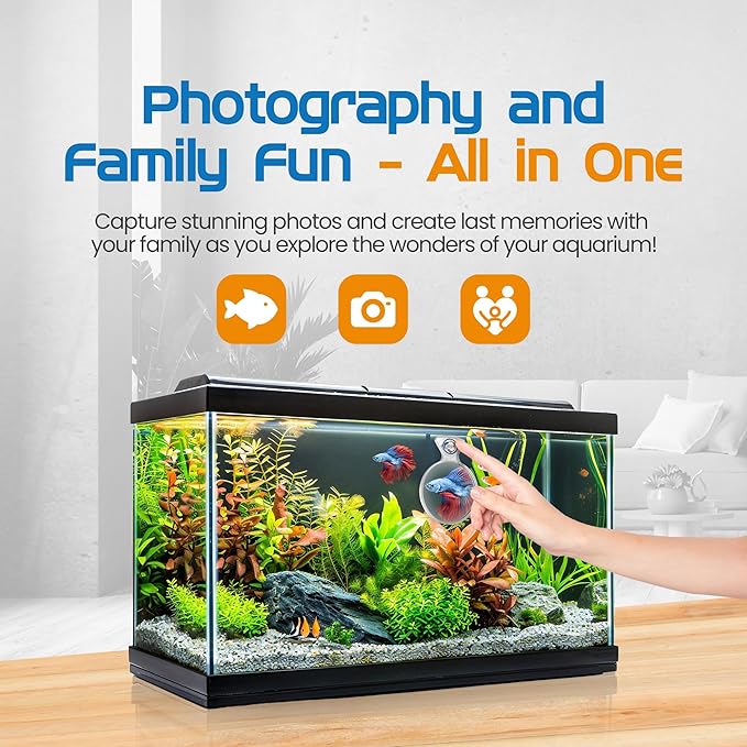 Flipper DeepSee 4" Viewer - Filter Clear Lens and Aquarium Magnetic Magnifier - Fish Tank Magnifying Glass for Coral Reef Aquarium - Magnetic Magnifying Glass Ideal for Photography - Clear