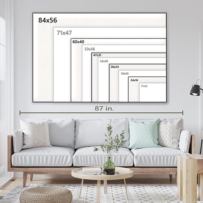 Nature Wall Art Prints - Ocean Forest Mountain Lake Canvas Landscapes - Small to Extra Large Living Room Bedroom Kitchen Bathroom Décor (Trees and Sky, 55L" x 83W"- 3 Panels)