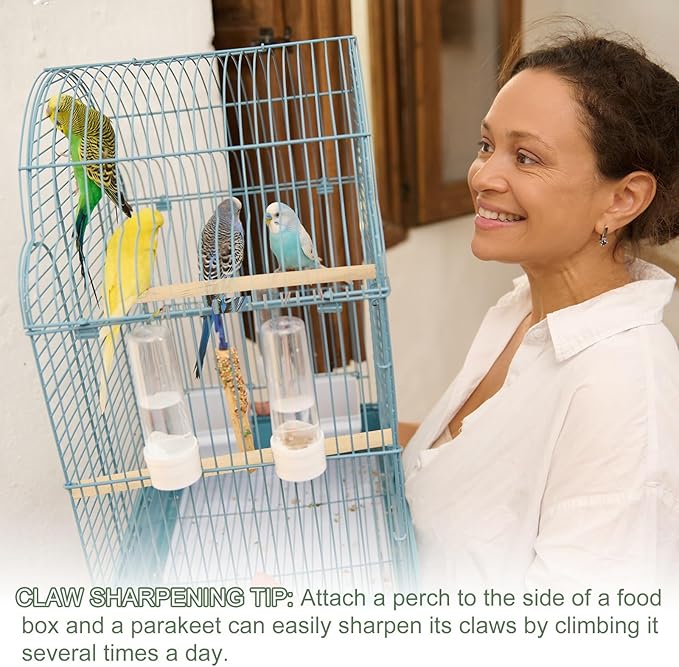 Parrot Perch, Wooden Parrot Perch Stand Toy, Paw Grinding Stick, Bird Cage Accessories, 10 Sizes (Wood Color, 10 Pcs) Birds Toys Intended for Cage/Parakeets/Conure/Budgie