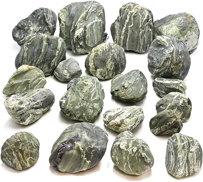 Aquarium Decor River Rock Decorative Stones Fish Tank Rocks Aquarium Landscapes 20LB Decoration Stone for Aquariums Aquascaping Terrariums,Paludariums,and Gardens(4-9inch / 4PCS)
