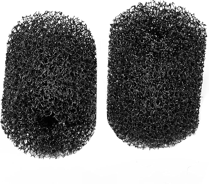 UNEAK 2-Pack Small Premium Pre Filter Sponge Aquarium Intake High-Porosity Foam Roll Fish Tank Shrimp Beta Baby Fish Replacement Foam Cover Filtration Freshwater Saltwater 5-20 Gallons Easy to Clean