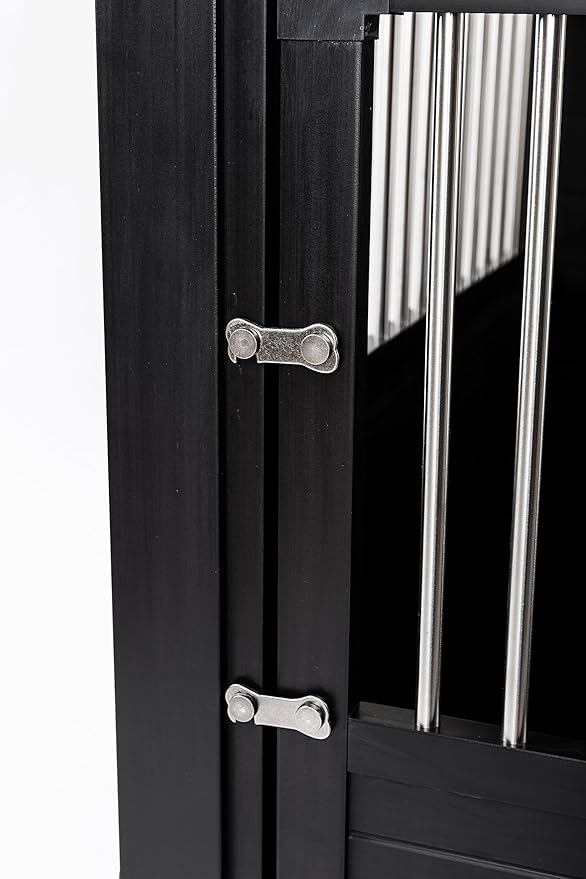 New Age Pet ECOFLEX Dog Crate End Table - Furniture-Style Pet Crate for Crate Trained Dogs - Stainless Steel Tubing & a Latched Closure - 10 Year Manufacturer's Warranty.