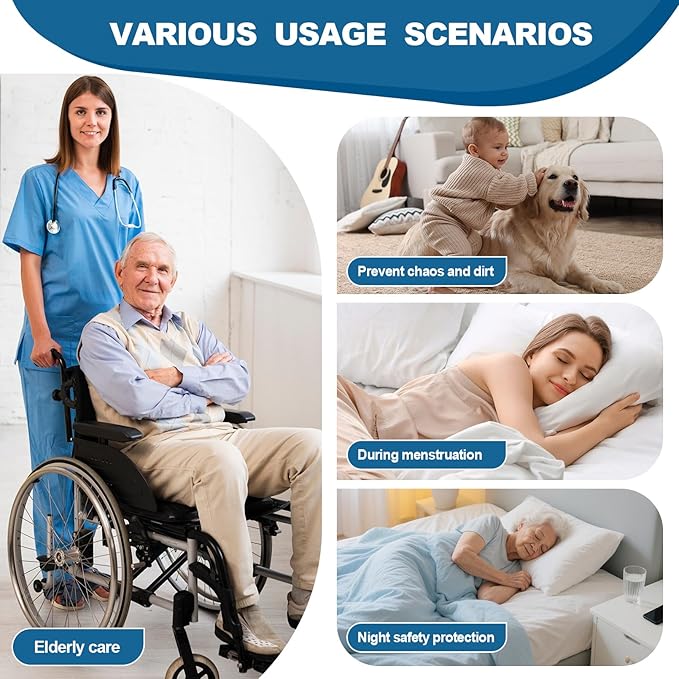 100 Count Disposable Bed Pads 30''X36'' MILDPLUS Super Absorbent Underpads, Disposable Extra Large Chucks Pads, Incontinence Pads for Adults, Children's Bedwetting Pads, Puppy Pads