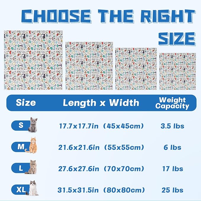 Supet Cat Grooming Wrap for Cutting Nails, 2025 Self-Adherent Cat Wrap, Anti-Escape Calming Cat Swaddle Wrap for Medicine, Nail Clipping, Teeth Brushing, Ear Cleaning (Cartoon, XL)