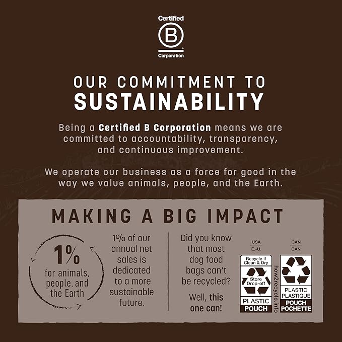 Earth Animal Wisdom Air Dried Dog Food - from The Air Recipe Premium Natural Dry Dog Food for All Breeds & Ages - 8 Lbs Bag