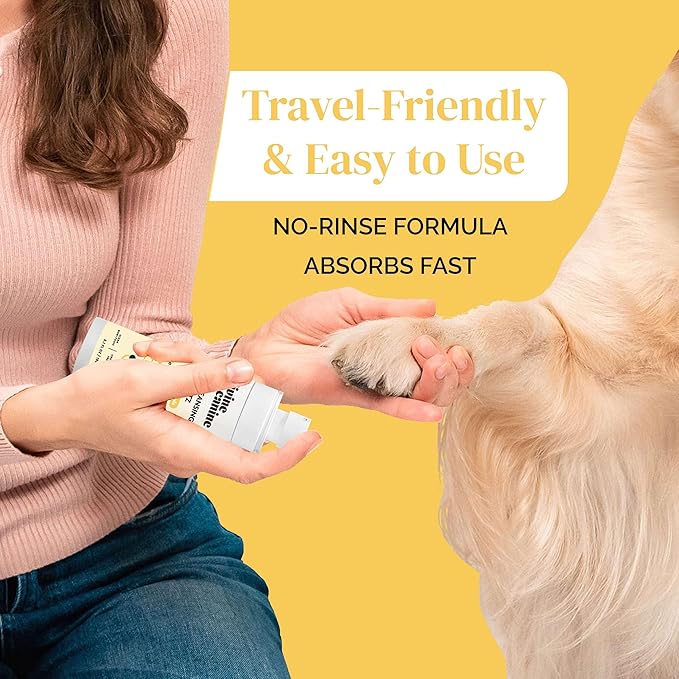 Dog Paw Cleaner - 5.1 Fl Oz of Alcohol Free Paw Cleansing Spray - Made with Aloe, Copaiba Oil, and Lemongrass Oil to Nourish and Clean Paws - Made in The USA