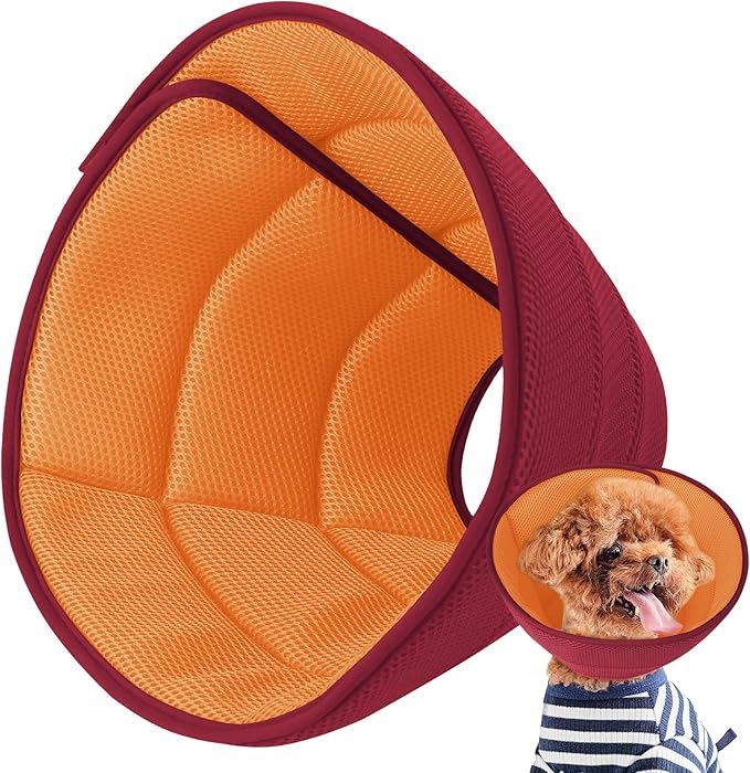 Inspack Soft Dog Cone Collar Alternative, E Cones for Medium Small Dogs/Cat to Stop Licking After Surgery, Neuter Recovery Ecollars of Shame Alternatives, Comfortable Paws Comfy Elizabethan Collars