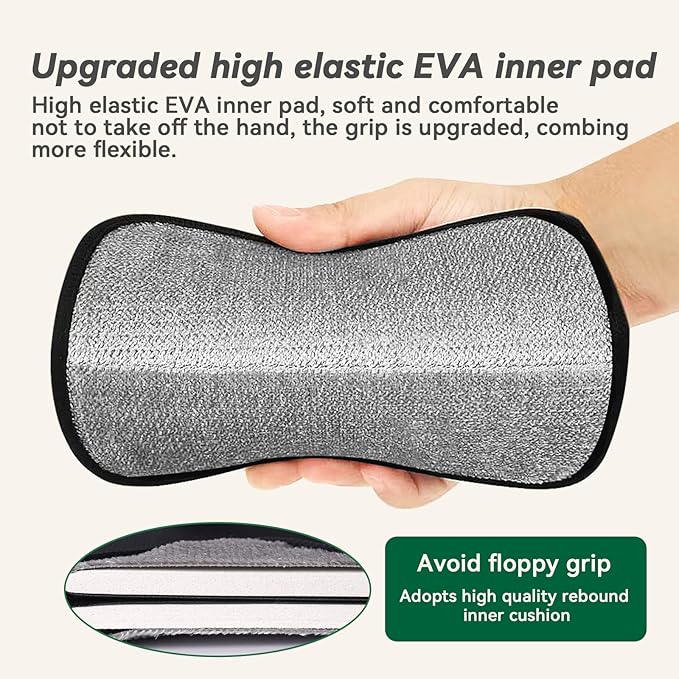Pet Grooming Kit – Deshedding Glove & Dematting Comb for Dogs & Cats, Removes Loose Hair, Mats, Tangles & Fleas, Multi‑Surface Hair Remover for Clothing, Furniture, Carpets & Bedding