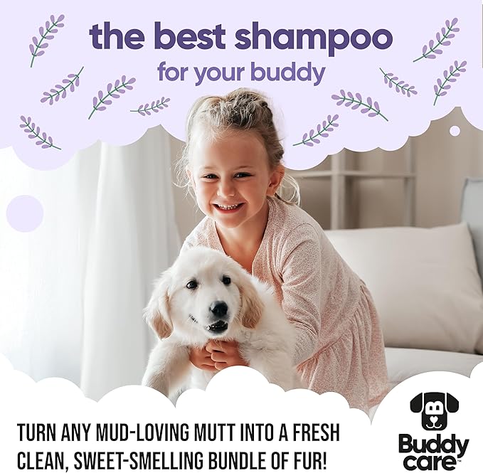 Calming & Deodorising Dog Shampoo by Buddycare | Lavender Scented | with Aloe Vera and Pro Vitamin B5 (169.07oz)