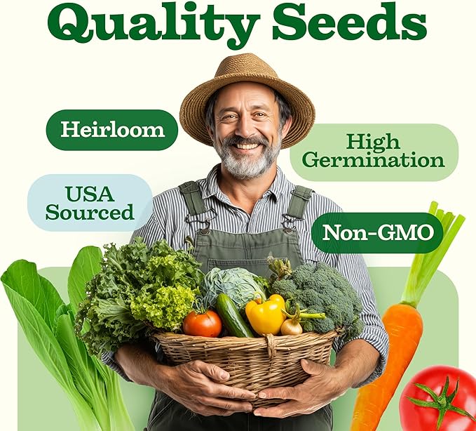 HOME GROWN π¨π¦π π£π₯ππ ππ¨π  55 Vegetable Seeds Pack 28,000+ Non-GMO Heirloom Seeds for Planting, Spring Fall Winter Garden Kit, Survival Seed Vault for Preppers & Gardeners, Gift for Men & Women