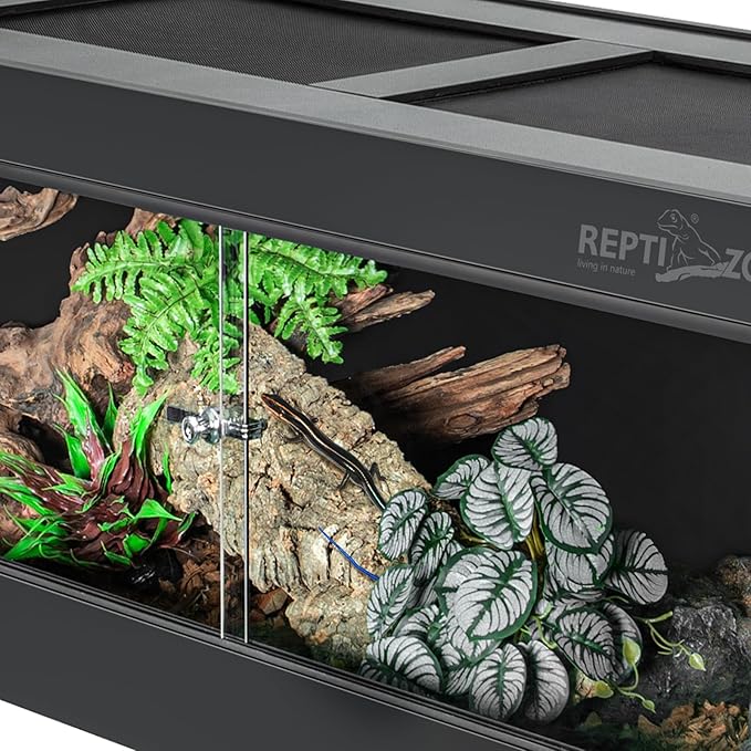 REPTI ZOO 68 Gallon Reptile Enclosure, 48x18x18 inch Wooden Reptile Tank Terrarium for Bearded Dragon Gecko Ball Python Snake Turtle, Light Weight Habitat Cage