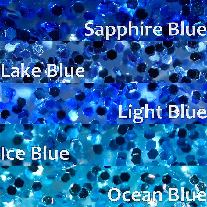 zetpo 100 pcs Cat Nail Caps | Cat Claw Covers | with Adhesives and Applicators (M, 5X Blue Glitter Shades)