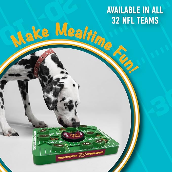 Pets First NFL Washington Commanders Large Puzzle Toy, Dog Puzzle Treat Toy, New Large Size, Interactive Dog Treat Toy, Dog Slow Feeding Toy