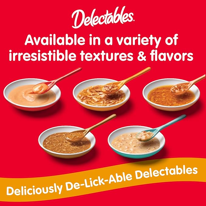 New! Delectables Gravy Lickable Wet Cat Treat & Food Topper, Variety, 30 Pack