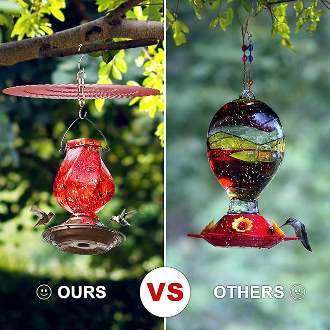 11.2" Metal Bird Feeder Rain Guard, Red Dome Shield Cover Umbrella Shade for Hummingbird Oriole Feeder, Baffles for Bird Feeders